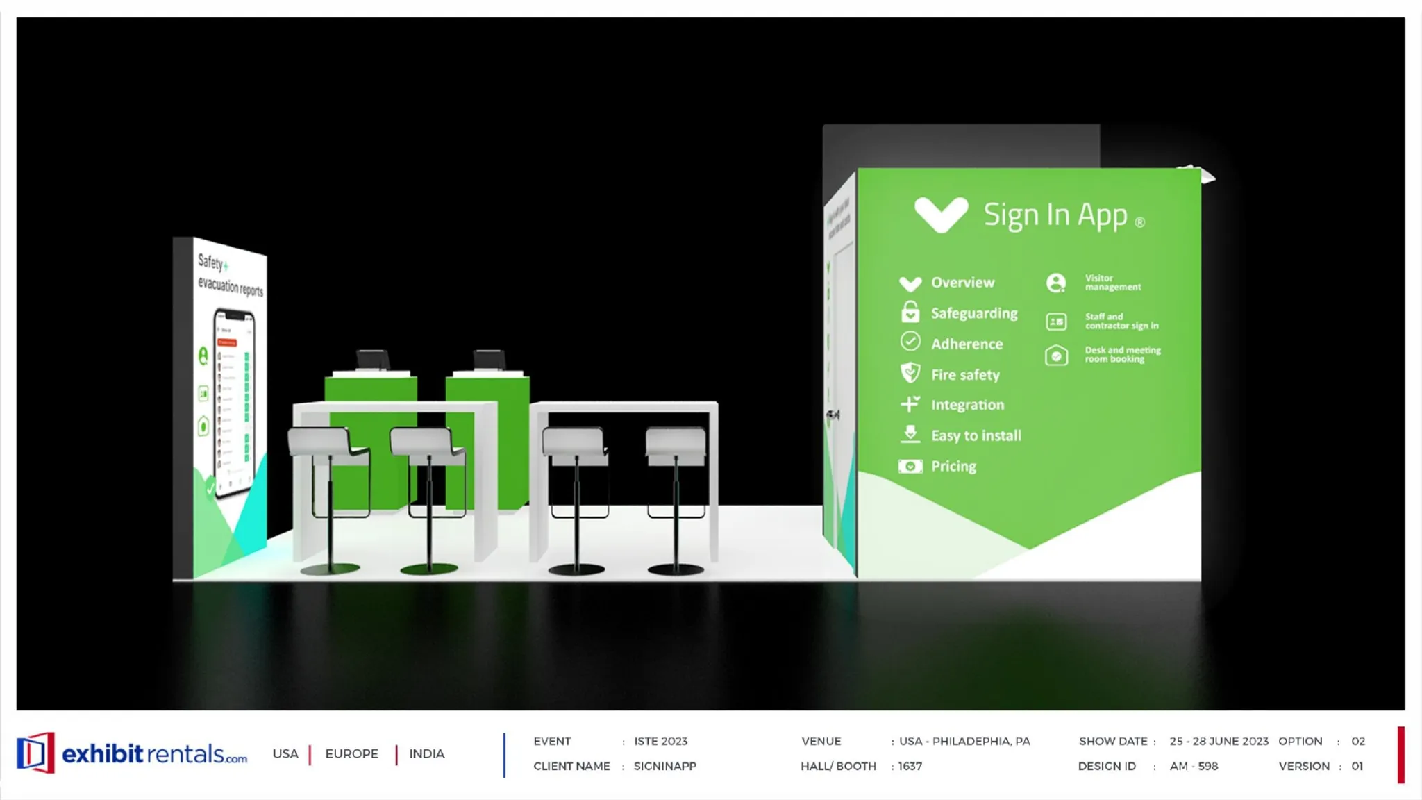 10x20 Peninsula booth design by Exhibit-Rentals